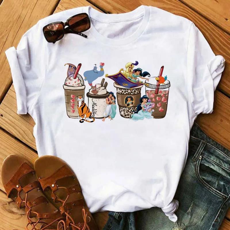 Princess Stitch Mouse Print Trendy Casual Unisexs Dessert Design Graphic Tshirt Round Street Style Tshirt