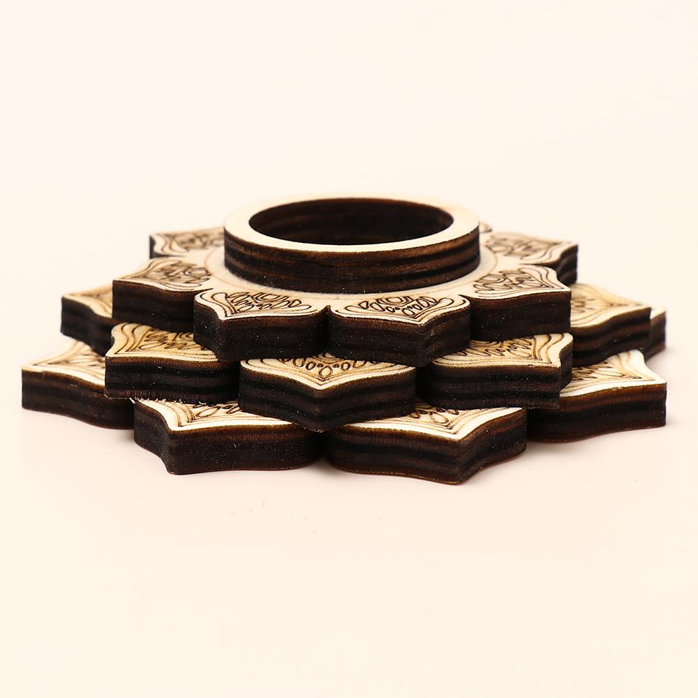 To Use Lotus Pattern Crystal Carving Crystal Ball Base Meditation Decor Wooden Ornaments Wood Base