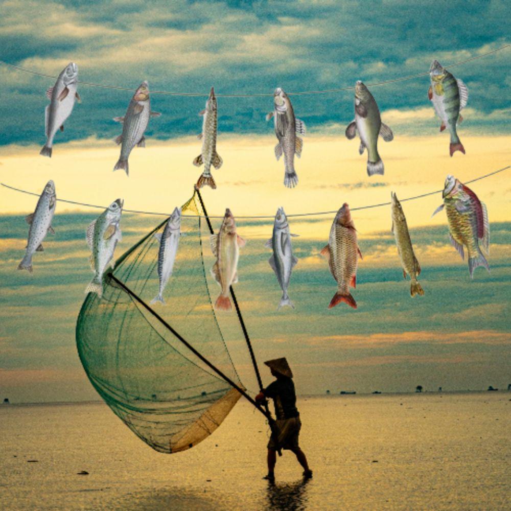 Fisherman Themed Paper Fish Garland Colorful Fish Flag Decorations  Festive Occasions