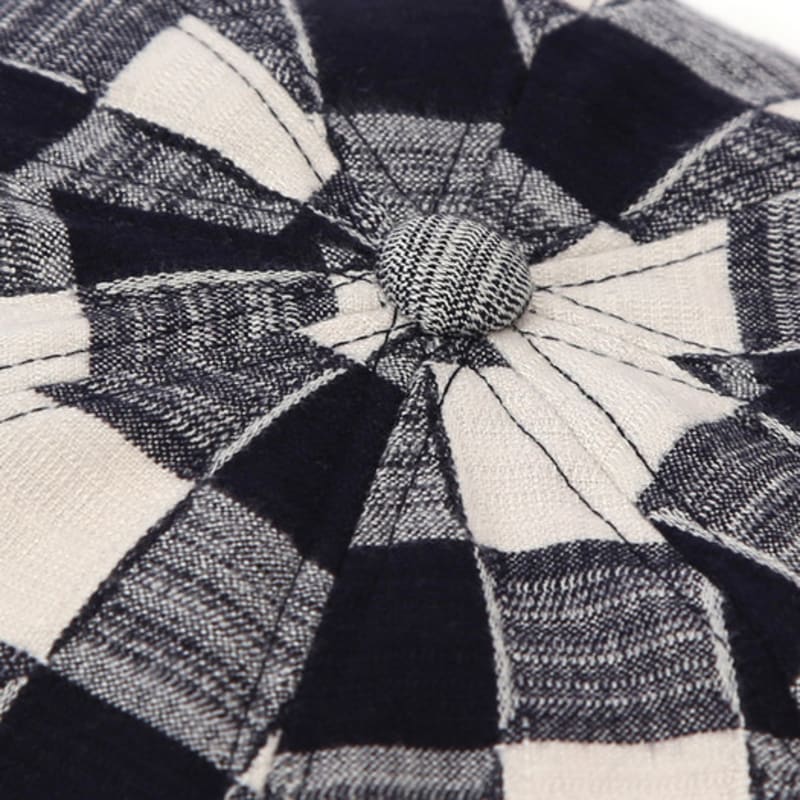 UNDERCONTROL Studio BREAD BERET / SHADE CHECK / MILK NAVY