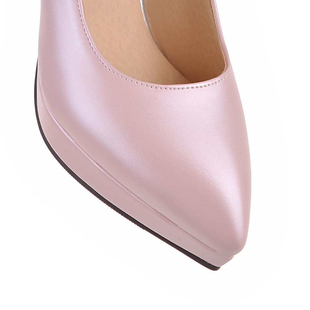 Мода Женщины Острый Носок Каблуки Женские Расшитые Ремешок на Щиколотке Туфли на Высоком Каблуке Платформа Подошва Лодочки Женские Белое Платье Свадебные Туфли Размер 33-43