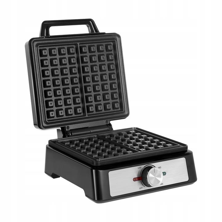 Gofrownica 2 Gofry 1600W Inox Regulacja Mocy Teesa