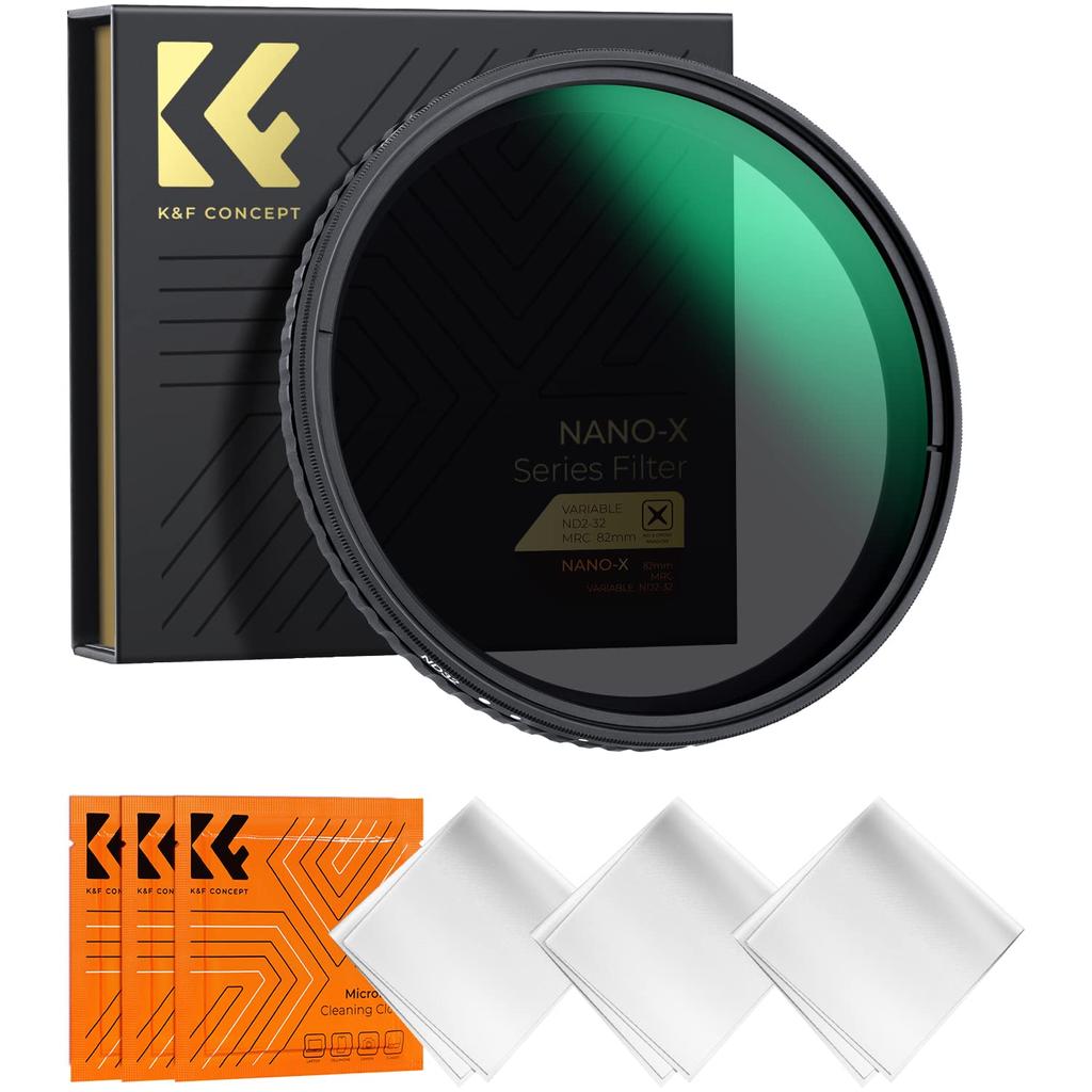 Concept 52mm Variable ND Filter No Unevenness Japanese AGC Optical Glass HD Super Resolution Ultra Low Reflectance 28 Layer Nano Coating Water Oil