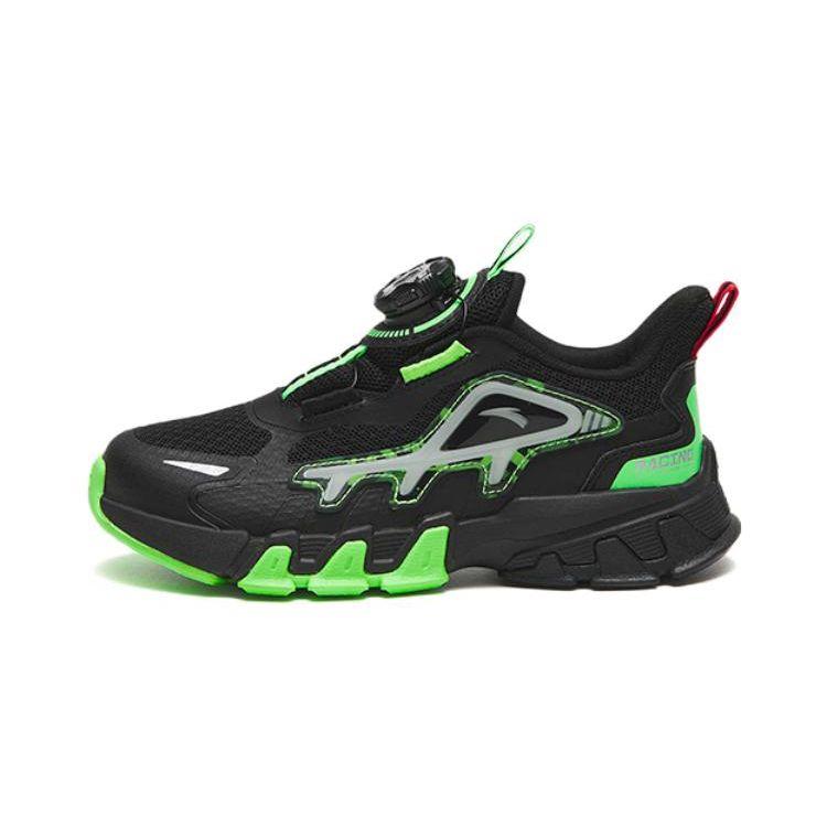 Anta Mountain Language Non-Slip Wear-Resistant Low-Top Sports Casual Shoes Kids Sneakers Black Green 312319980H-3
