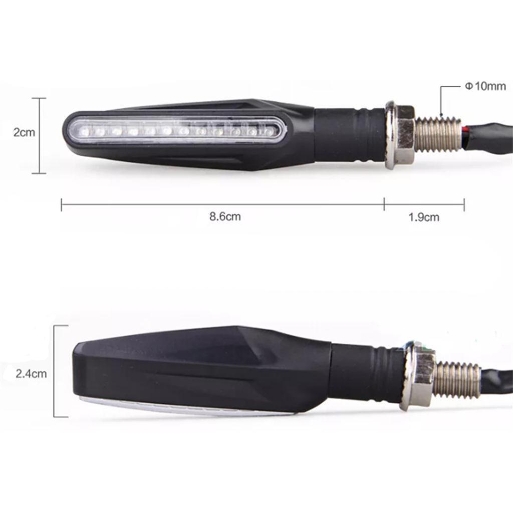 4 шт. мотоцикл 12 светодиодных указателей поворота поворотников свет янтарного цвета