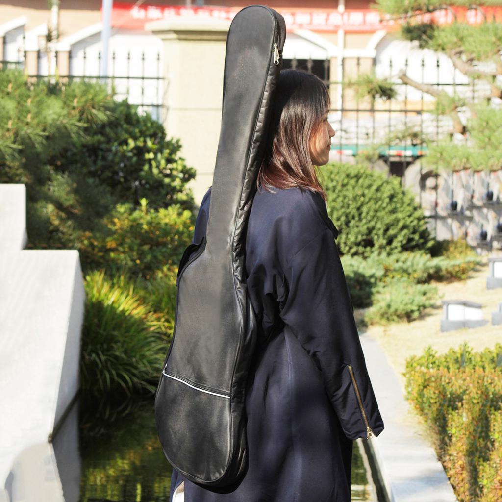 120 x 38 x 6 см, плотный хлопковый холст, черная сумка для электрогитары, водонепроницаемый мягкий чехол с двойным плечом