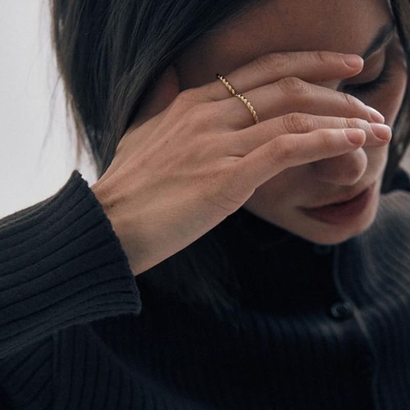 green [925 silver] Five.silver.212 / ring end (gold)