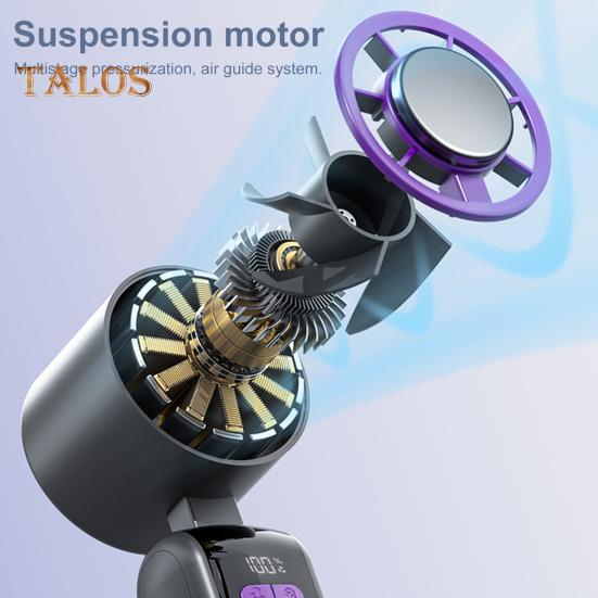 Вентилятор охлаждения Цифровой дисплей 100 скоростей Мощный воздушный поток Низкий уровень шума USB-зарядка Маленький портативный вентилятор Воздушный охладитель