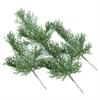 10Pcs 25cm Simulated Pine Branches Christmas Tree Decorations With Plastic Tree Branch Garlands Green Pine Branch Decorations