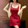 Женское фиксированное цельное бюстье, платье-халтер, летний темперамент, новинка, приталенное, сексуальное, горячая девушка, короткая юбка