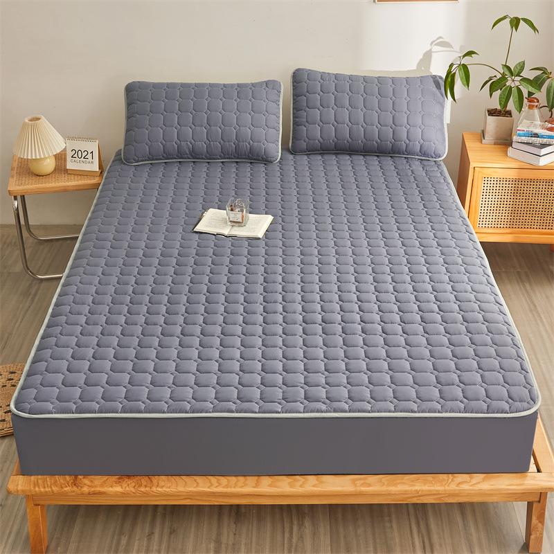 Хлопковое мягкое постельное белье, простыня, наматрасник, утолщенное стеганое покрывало, эластичные простыни, простыня, наматрасник, нескользящая простыня, пылезащитный чехол