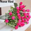 Handmade DIY Craft Silk Bunch Wedding Decoration Small Bud Rose Bridal Bouquet Artificial Flowers