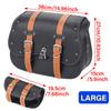Universal Retro Motorcycle Side Hanging Bags Waterproof Pu Leather Saddle Bags Electric Bike Side Luggage Anti-Theft Car Bags