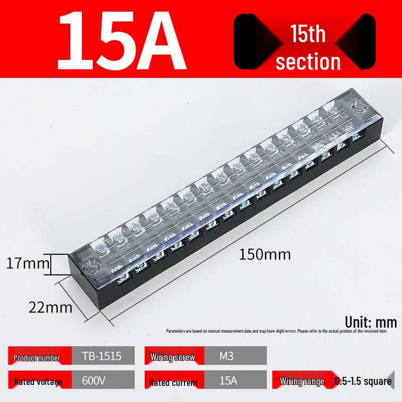 TB High Current Wire Connectors: 15-45A Terminal Blocks with 3-12 Positions