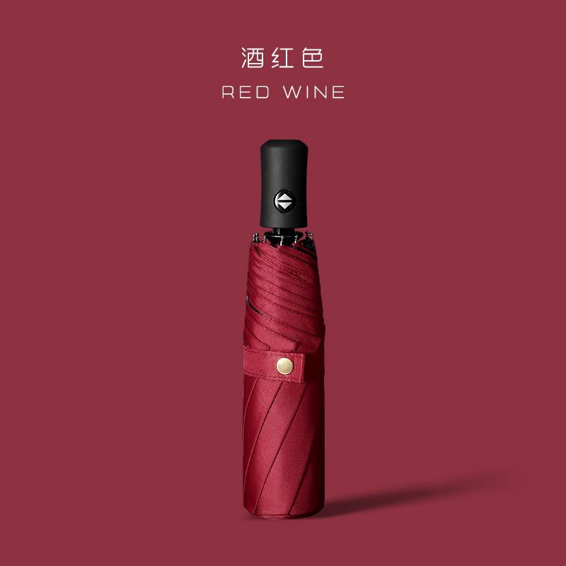 Новый простой зонт от солнца из винила с ручкой из массива дерева, тройной, анти-ультрафиолетовый зонт, реклама