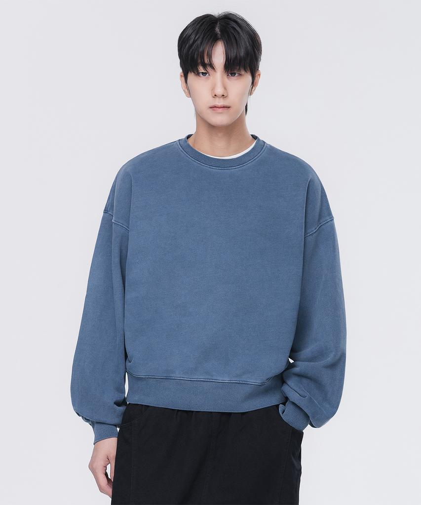 ALVINCLO Pigment Crop Sweatshirt Dlx2975 (4 Colors)