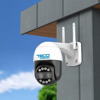 TECO VISION 4 мегапикселя, двойной обзор, звук на 360° + микрофон, 128 ГБ, WIFI, PTZ