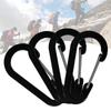 Set of 4 Durable 6.1cm Carabiner Hangers Aluminum D Carabiner Clip Hooks for Various Application for Keys Swing Camping