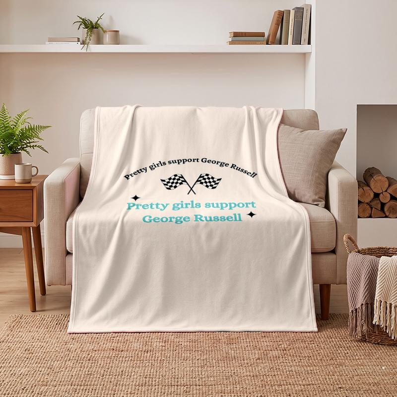 George Russell Soft Warm Flannel Blankets Comfortable Blanket for Home Decoration Gifting