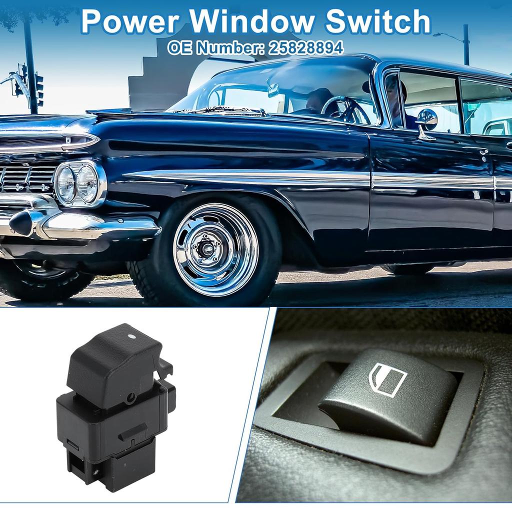 Power Window Switch No.25828894 Window Control Switch for Chevrolet Impala Limited 2014-2016 Black