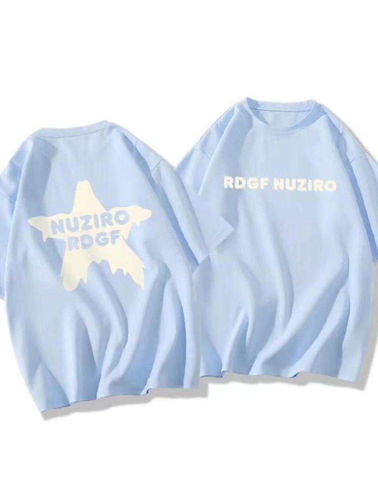 Весна/Лето 2024 Трендовая свободная хлопковая футболка для студентов - Средняя длина, короткий рукав