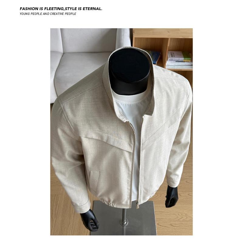 Hong Kong Style Loose Fit Men S Plus Size Long Sleeve Jacket