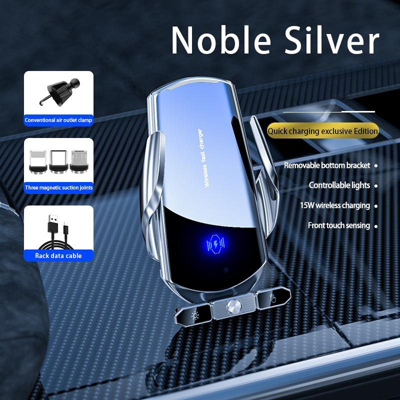 2024 Magic Clip Car Wireless Charger Mobile Phone Bracket Disassembly Incense Inserted Opening and Closing Navigation Support Car Supplies