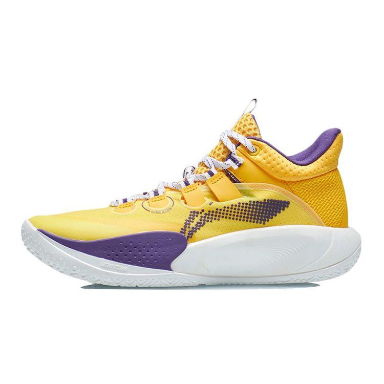 LiNing Sonic 9 Low Youth Basketball Shoes Kids Sneaker Spectrum-Yellow ABPR053-4