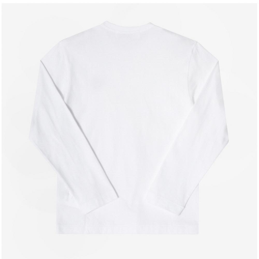 Comme Des Gar Ons Play Футболка с длинным рукавом с нашивкой в виде красного сердца Ax T118 051