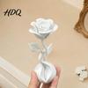 Fake Flower Ornaments 3D Printed Artificial Ornaments Matte White Rose Figurine
