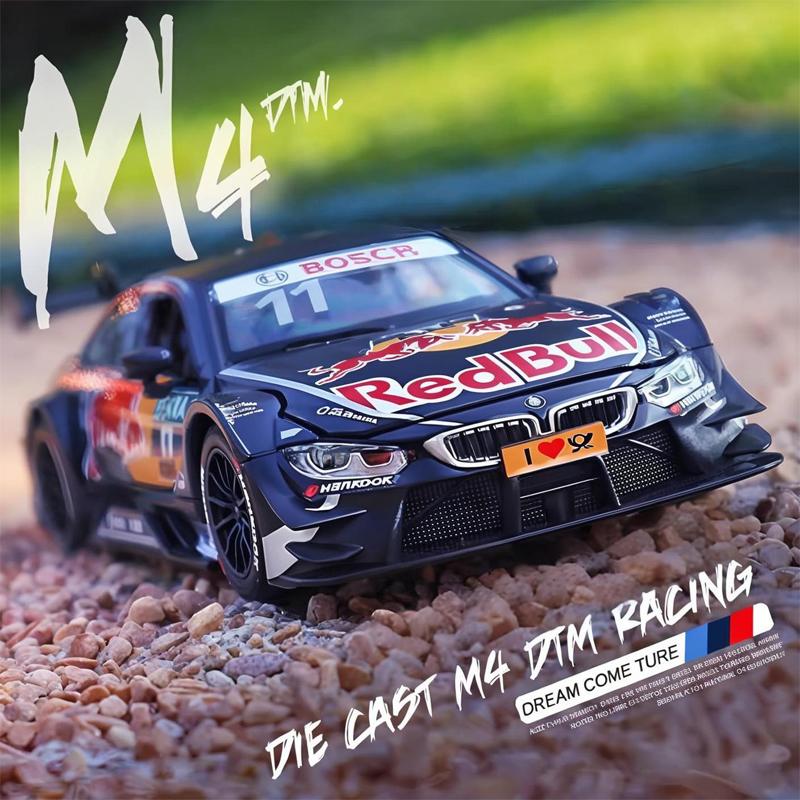 1:24 BMW M4 DTM Red Bull Суперкар Сплав Металл Литье под давлением Модель Автомобиля Спортивный Дисплей на Открытом Воздухе Хобби Коллекция Праздничные Подарки Для Мальчиков