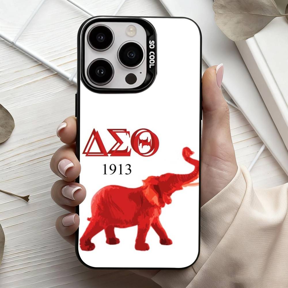 D-Дельта S-Сигма T-Тета-А Чехол для телефона для iPhone17,16,15,14,13,12,11 Plus,Pro Max Черный Конфетный серебристый чехол для телефона