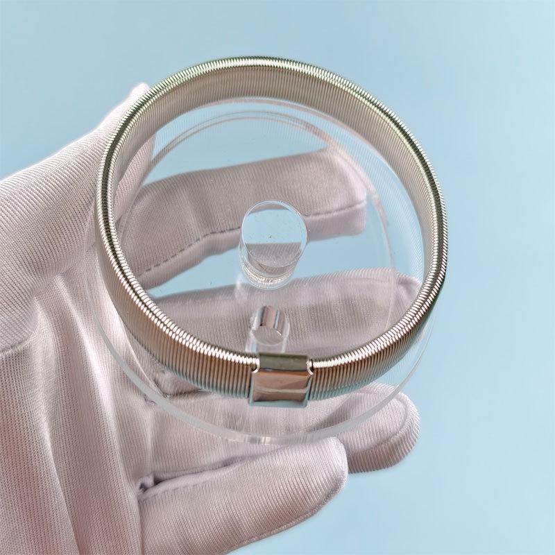 Унисекс Регулируемый Металлический Пружинный Браслет-Бэнгл - Нескользящий Эластичный Браслет-Манжета