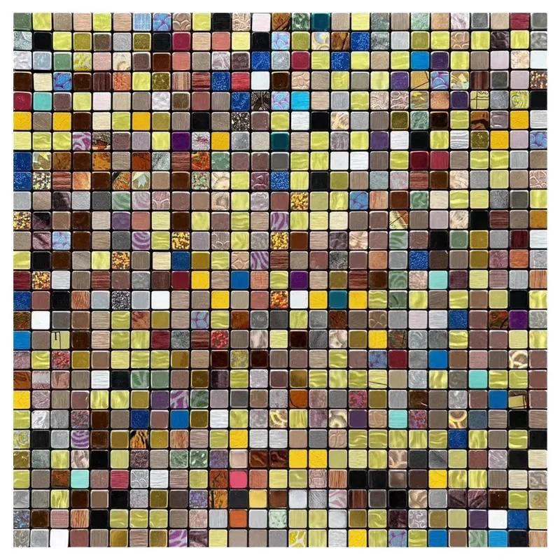 3D европейская гладкая металлическая мозаика настенная наклейка самоклеящаяся плитка кухня ванная комната бар гостиная ТВ фон настенный декор палка