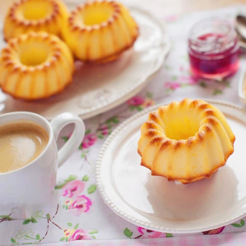 12шт, мини-сковороды (2,56 дюйма), Силиконовая форма для торта Heritage Bundtlette, для изготовления тортов с рифлеными трубками, инструменты для выпечки, кухонные гаджеты