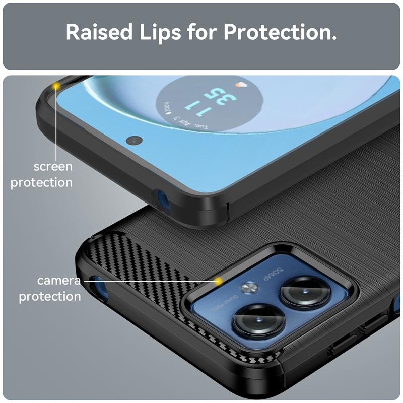 Для Чехол Motorola Moto G14 Чехол Moto G14 Capas Силиконовый Телефон Бампер Задняя Противоударный ТПУ Мягкий Карбоновый Футляр Moto G14 G 14