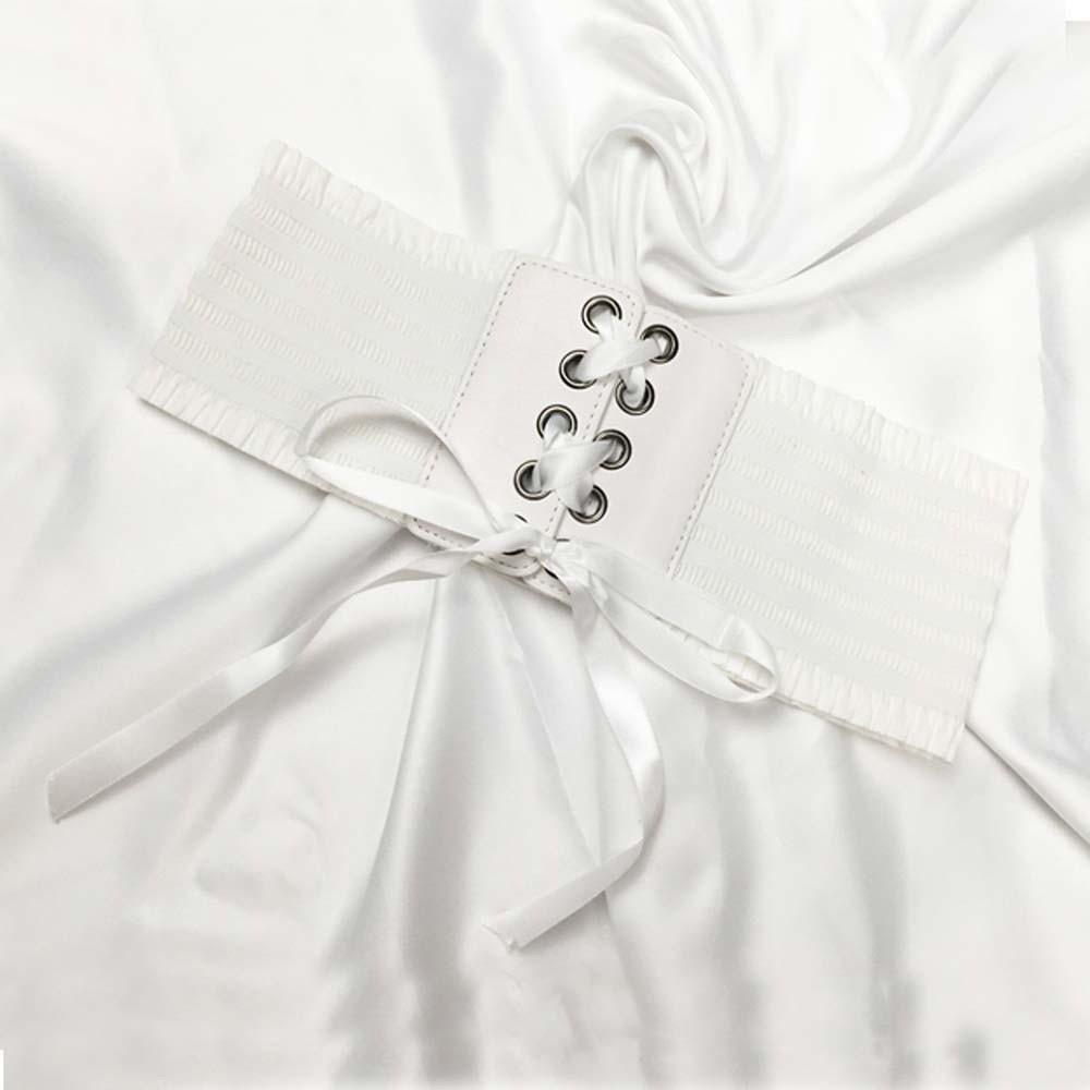 Polyester Elastic Pleated Cummerbunds Strap Rope Elastic High Wide Belt Wide Corset Waistband  Gift