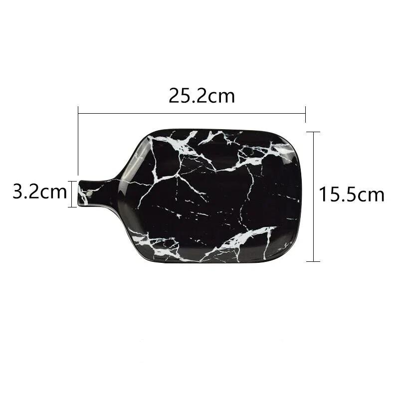 Скандинавский набор керамических мисок под мрамор – Фарфоровая посуда для завтрака, риса, лапши, супа