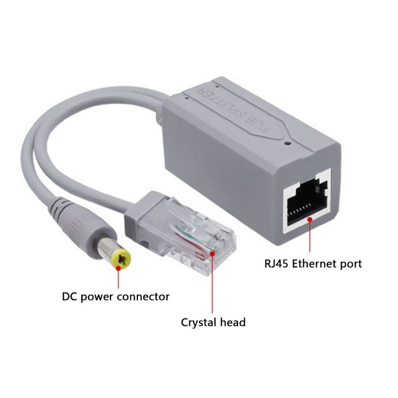 Compact 48V to 12V POE Converter High Efficiency 48V to 12V POE Adapter for Stable Power Supply to Cameras & Routers