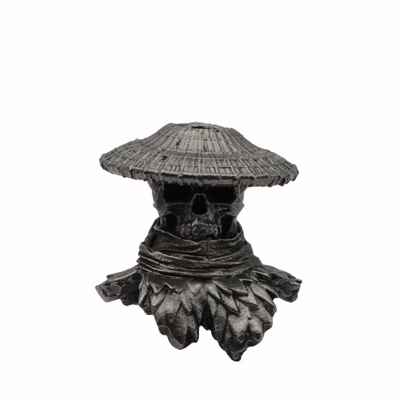 Skull Knight-errant Brass Knife Bead Punk EDC Outdoor DIY Paracord Woven Lanyard Pendant Retro Umbrella Rope Bracelets Accessory