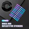 cyhk7 10/20Pcs Car Wheel Hub Reflective Sticker Decals Decoration Accessories For Mitsubishi 9 Ralliart X EX ASX L200 Outlander Lancer