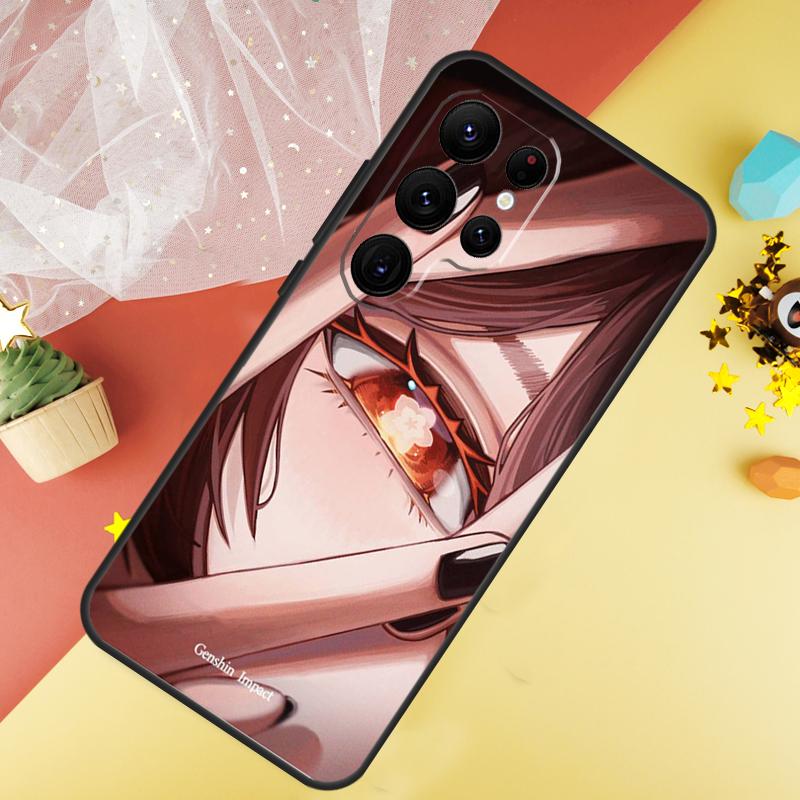 Чехол для телефона Genshin Impact Чжун Ли Ху Тао Для Samsung Galaxy S26 S25 Ultra S23 S21 S20 S22 S24 FE S10 Plus Чехол Coque