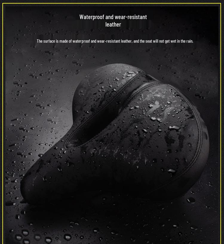 Thickened Sponge & Silicone Mountain Bike Saddle with Spring Shock Absorption for Comfort