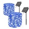 Solar-Powered LED String Lights for Christmas Trees, Super Bright, 20M, 200 Bulbs, 8 Lighting Modes, Automatic Nighttime Turn-On, IP65 Waterproof,