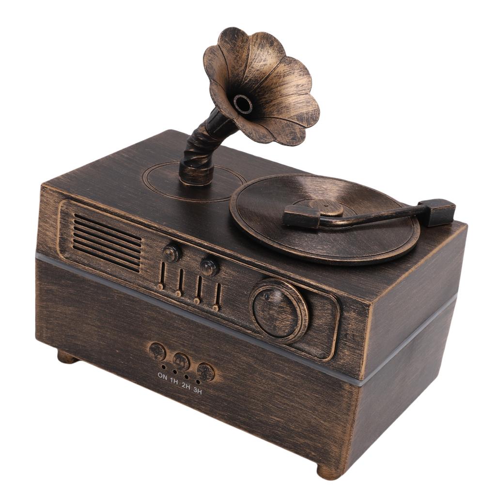 Retro Aromatherapy Humidifier Unique Gramophone   Vintage Oil Diffuser Fragrance Cool Mist Humidifier