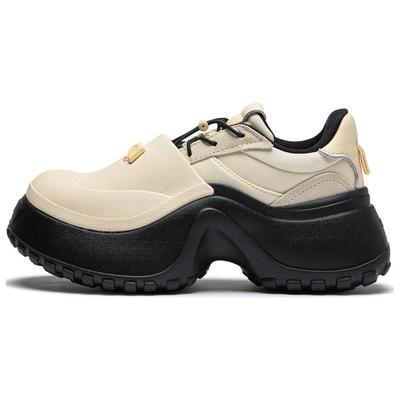 Li Ning Project* Shell Elastic Classic Non-Slip Low-Tooth Casual Shoes Women sneakers Milk-Yellow AGCT214-6
