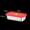 Stainless Steel Lunch Bento Box with Lid Sealed Food Fruit Storage Container Refrigerator Fresh-Keeping Boxes Kitchen Tableware