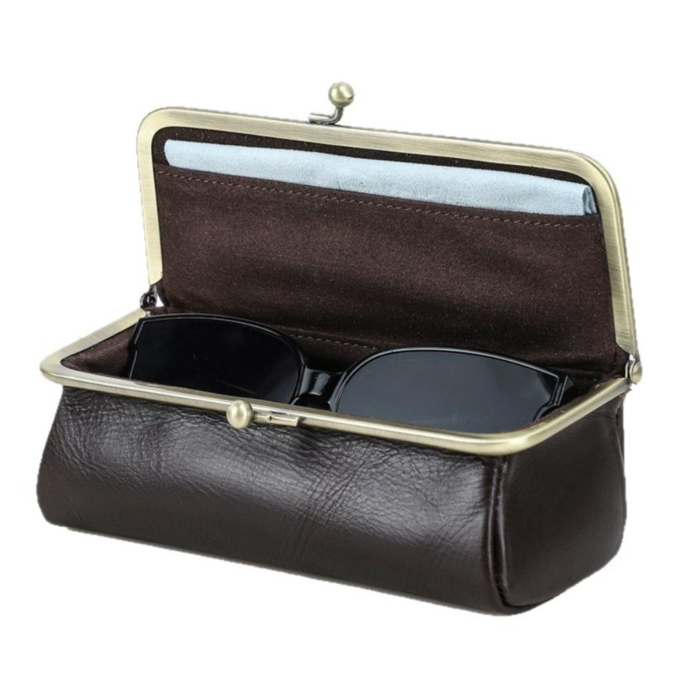 Genuine Leather Eyeglass Bag Durable Glasses Protector Fashion Glasses Case for Sunglasses