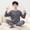 Комплект детской пижамы с длинным рукавом из хлопка для лета, костюм для кондиционирования воздуха
