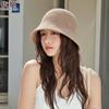 Шляпа женская летняя солнцезащитная панама панама маленькая тонкая вязаная однотонная простая универсальная шляпа-ведро